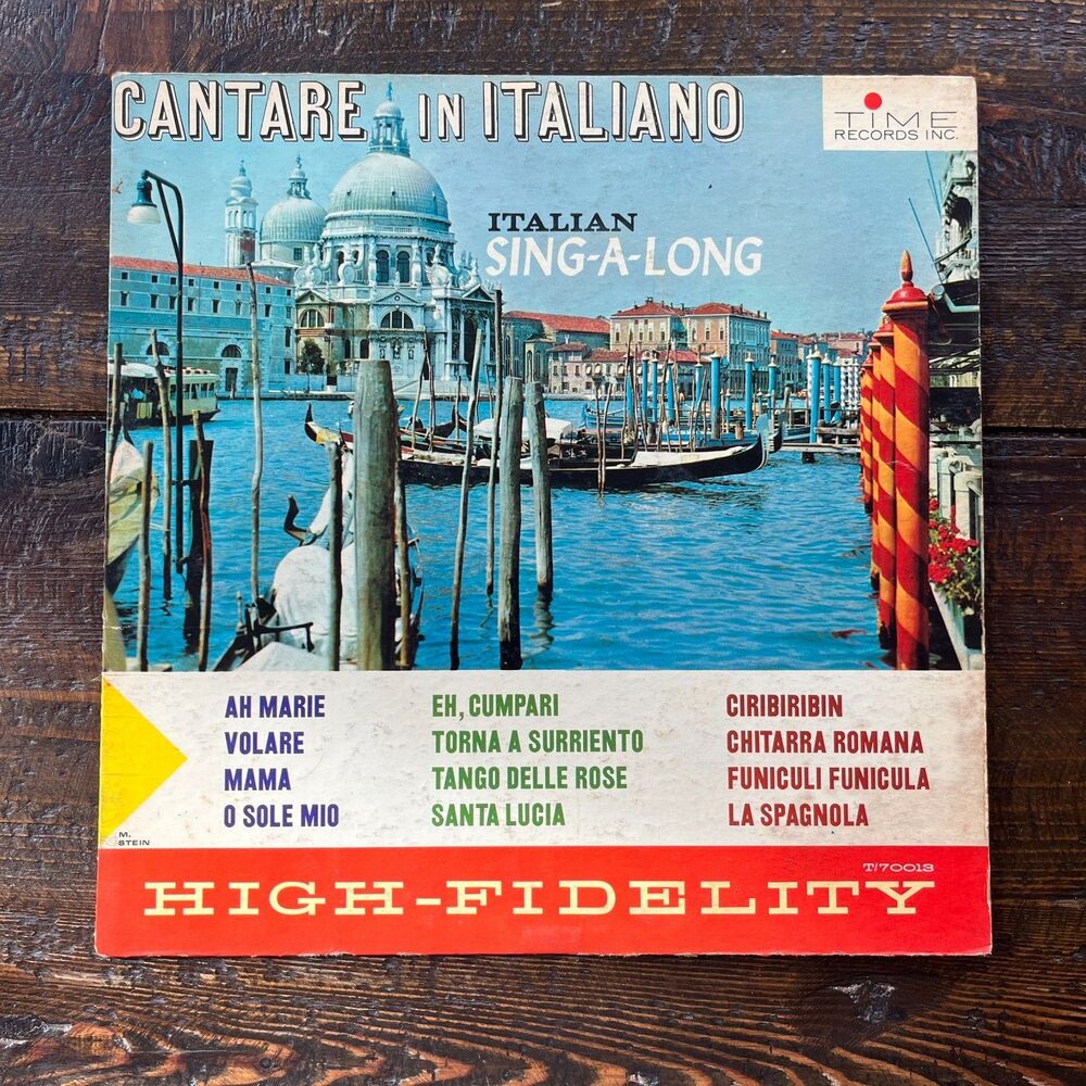 CANTARE in ITALIANO Italian Sing a Longs Vintage Vintage LP Record 70013